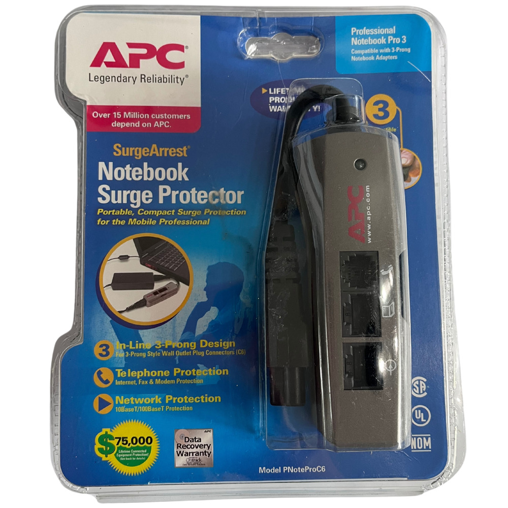 APC Surge Arrest Professional Notebook Pro PNOTEPROC6 Surge Protector SEALED